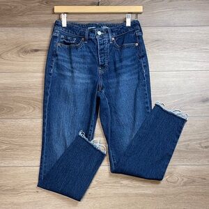 Old Navy High Rise OG Straight Jeans Size 4 27 Dark Wash Secret Slimming Stretch